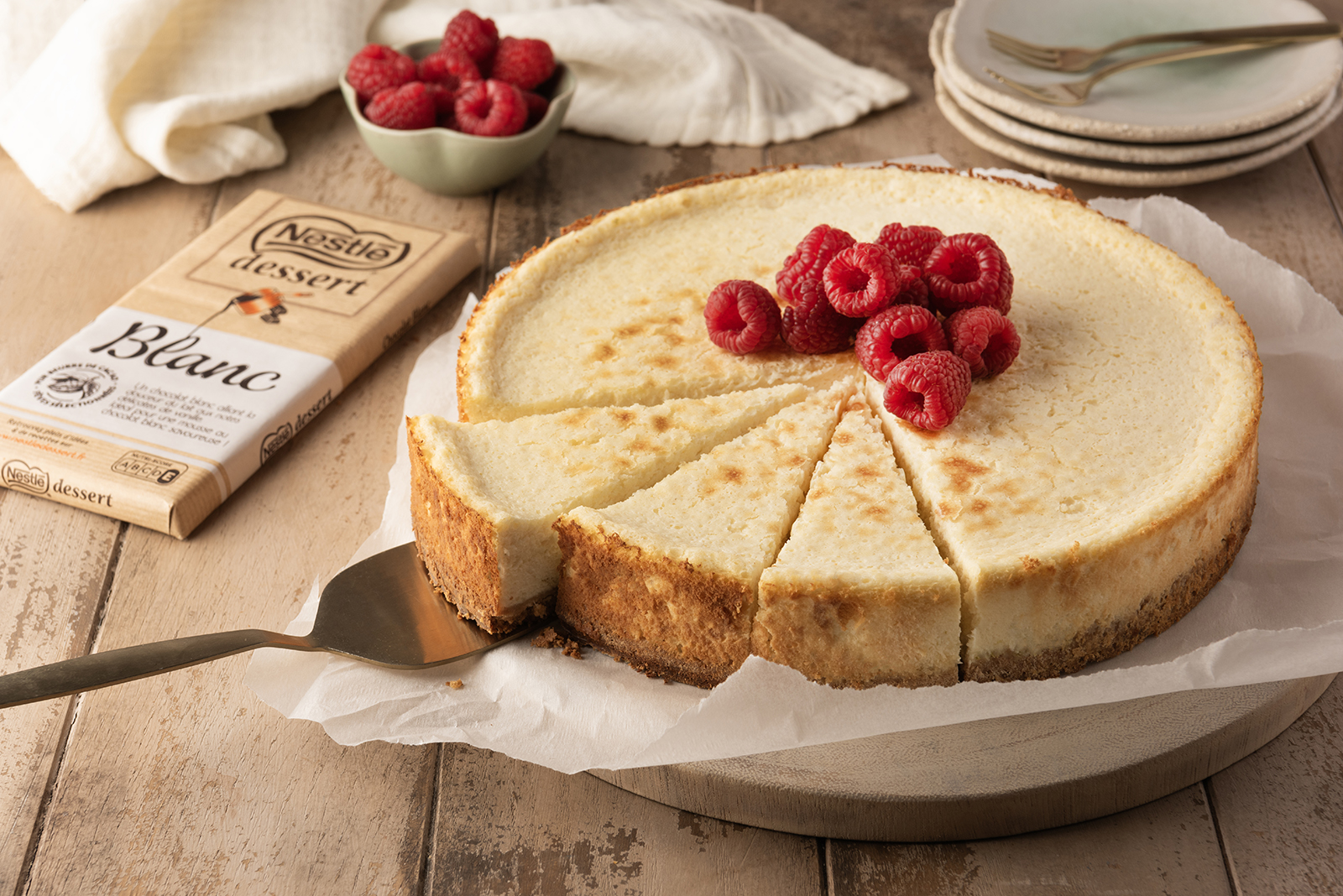 Cheesecake chocolat blanc