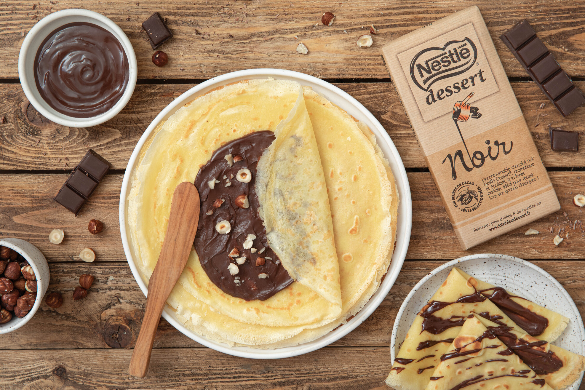 Crêpe sauce chocolat Noir