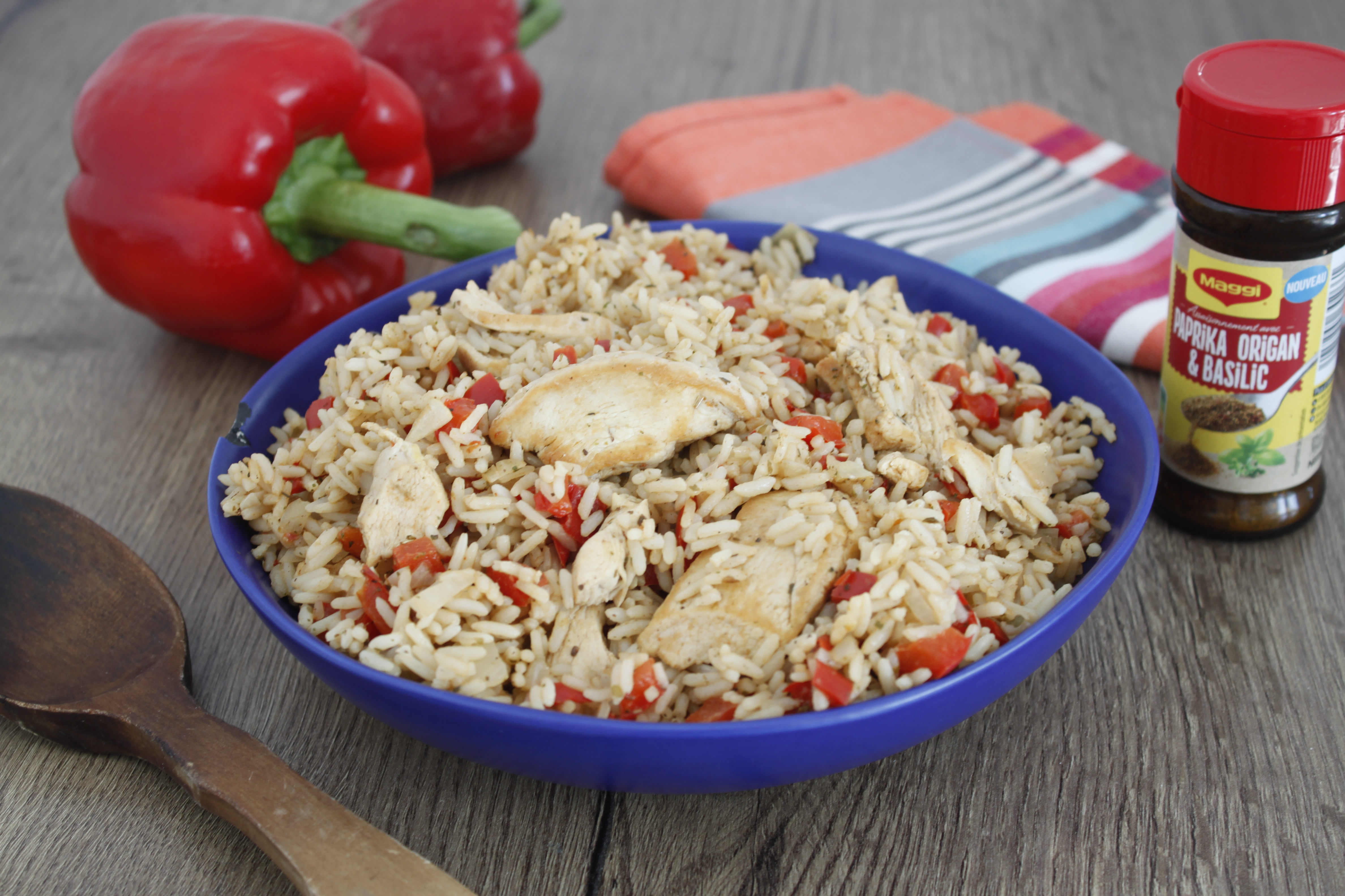 Riz sauté au poulet