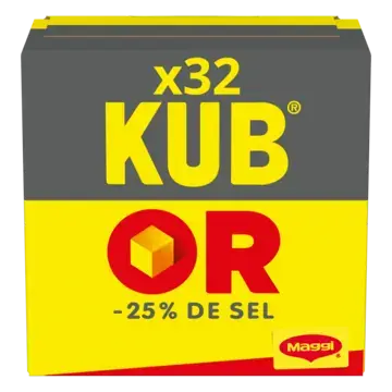 MAGGI KUB OR Bouillon Low Salt Carton 15x121.6g FR