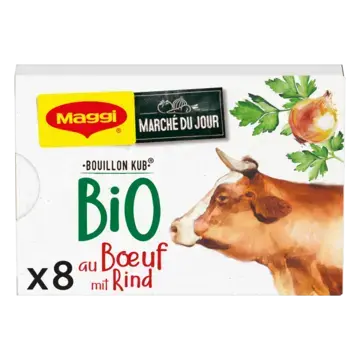 MAGGI Seasoning Bouillon Beef Organic Box 80g FR