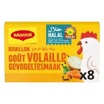 MAGGI Poultry Bouillon Halal Box 8x9g FR