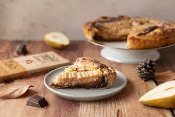 Tarte amandine aux poires &amp; pépites
