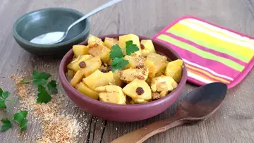 Poulet curry et noix de coco