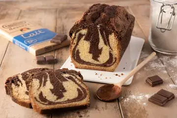 cake marbré au chocolat au lait