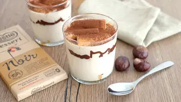 Tiramisu à la crème de marron et chocolat