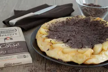 Tarte tatin poires et chocolat corsé