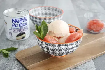 Sorbet au pamplemousse sans lactose