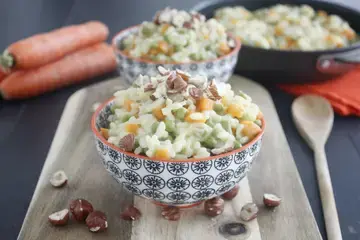 Risotto aux légumes et noisettes