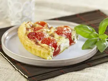 Tarte tomates chèvre aux échalotes