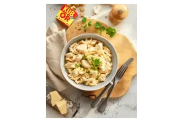 Fusilli à la crème champignons et poulet