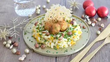 Risotto de butternut et boulettes aux légumes