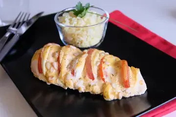 Poulet garni à l'italienne