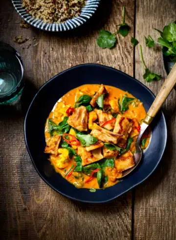 Curry aux émincés de soja