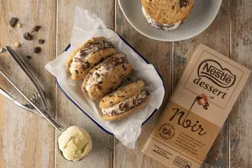 Cookie ice cream sandwich
