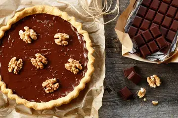 tarte chocolat marron noix
