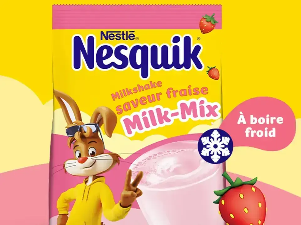 The packaging of the product Nesquick fraise