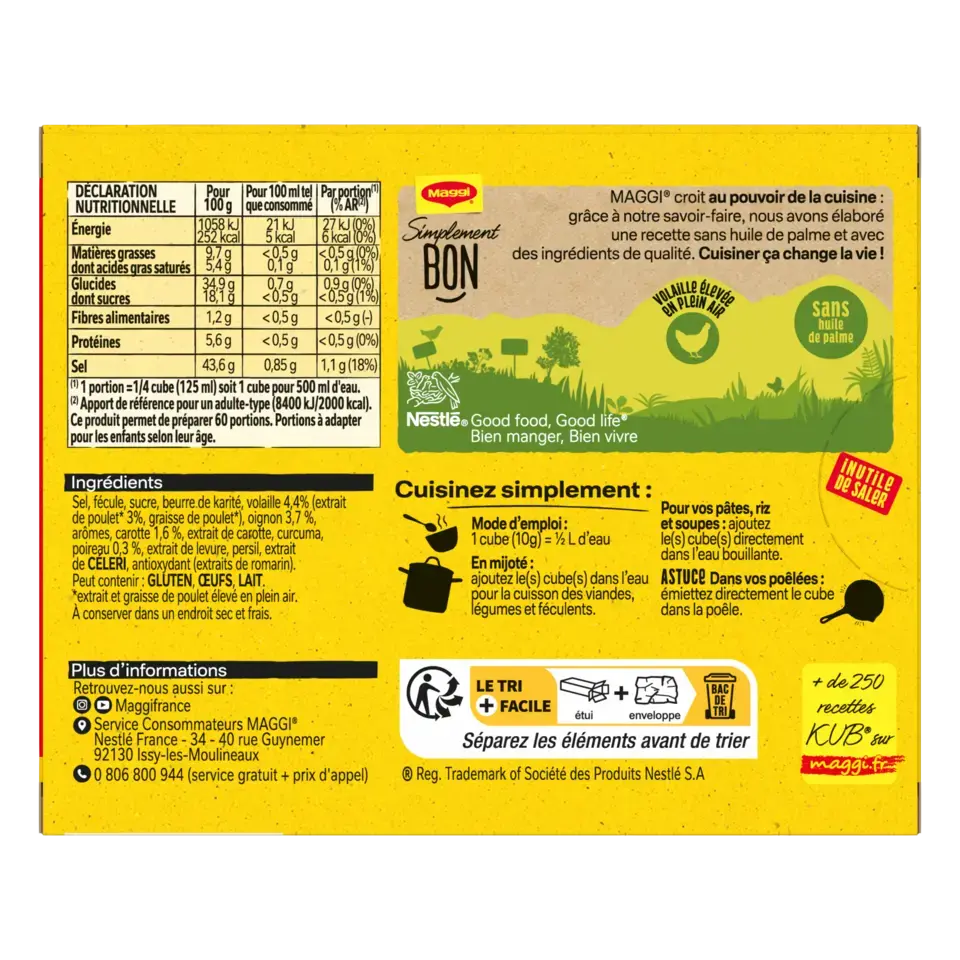 MAGGI Bouillon H Boiling Fowl Carton 20x150g FR