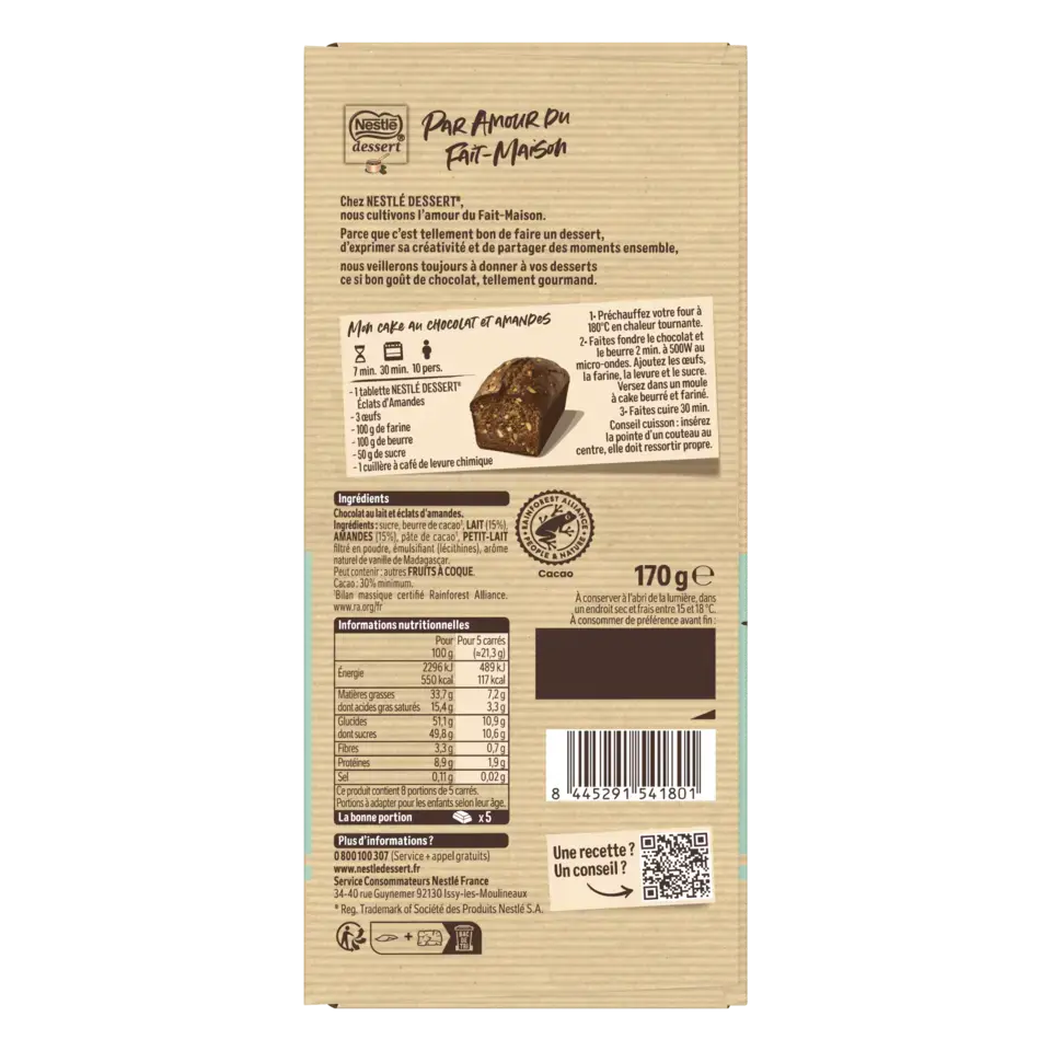 DESSERT Milk Pieces Almond Wrapper 19x170g FR