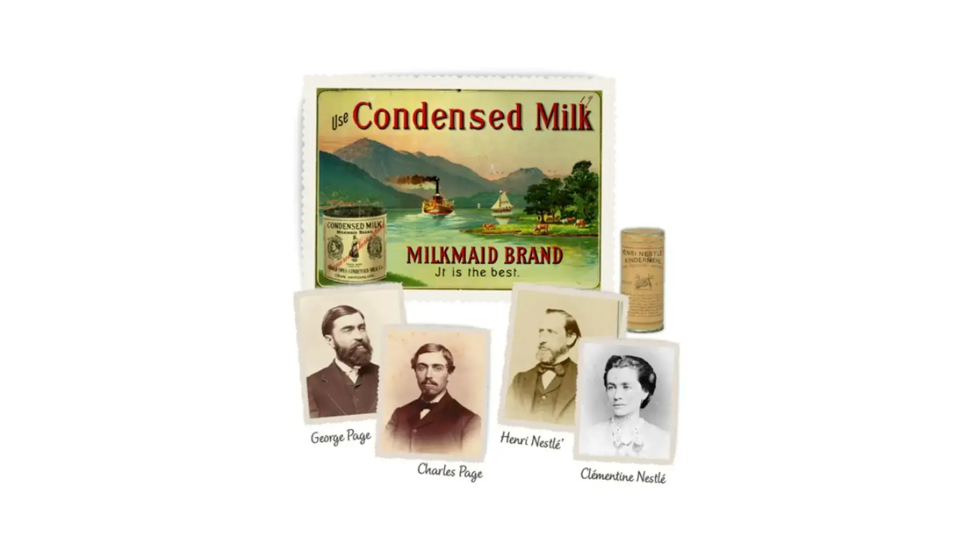 En 1905, "The Anglo-Swiss Condensed Milk Company" a fusionné avec la société d'Henri Nestlé, donnant naissance au groupe Nest