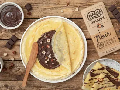 Crêpe sauce chocolat Noir