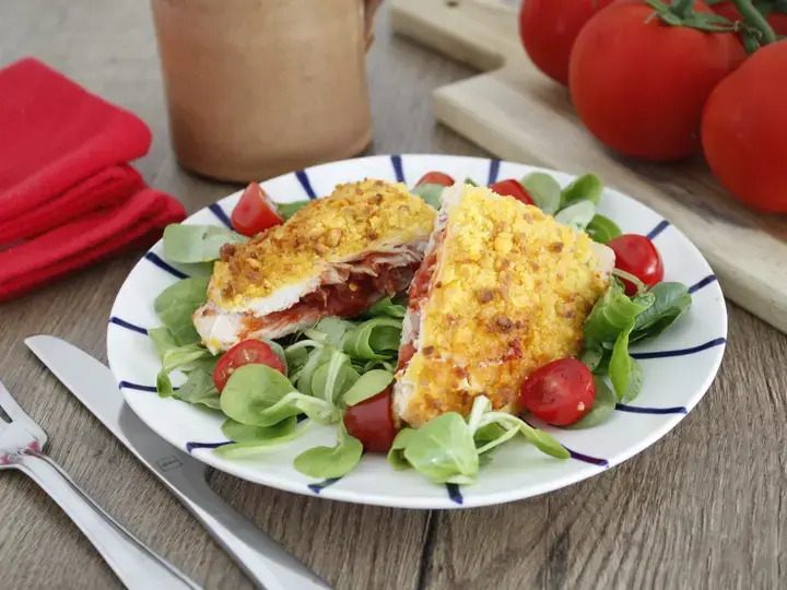 Cordon bleu tomate salade