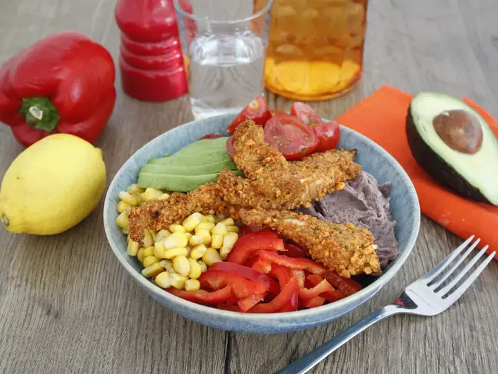 Salade mexicaine au poulet cuit au air fryer
