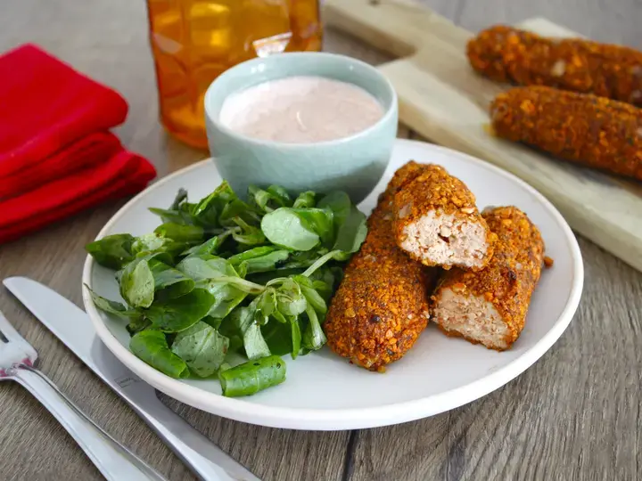 nuggets poulet tomate mozza au air fryer