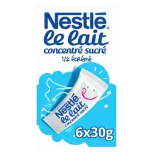 NESTLE Lait Concentré Sucré lait demi écrémé 6 sticks de 30g