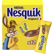 NESQUIK Poudre cacaotée 12 sticks de 13,5g
