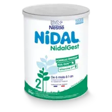 Nestlé Nidal Gest 2ème âge Lait Infantile formule épaissie - 800g
