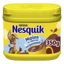 NESQUIK Moins de Sucres Poudre Cacaotée Boîte 350g