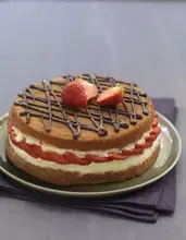 Fraisier crème au chocolat blanc