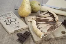 Tarte aux poires et chocolat 80%