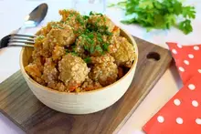 Quinoa et boulettes aux légumes Cookéo