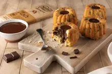 Financier tigré à la pâte à tartiner