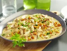 Emincé de veau aux girolles