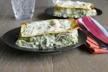 Lasagne d'endives poireaux chèvre et poires