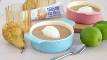 Soupe de poires et glace yaourt