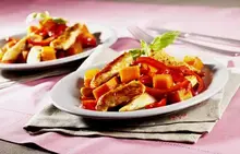 Poêlée de potiron au poulet