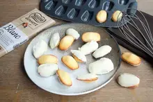 Petites madeleines chocolat blanc