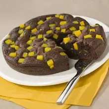 Moelleux au chocolat, mangue et citron vert
