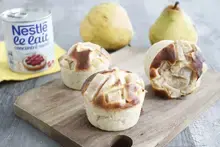 Muffins au lait concentré  poires noisettes Thermomix