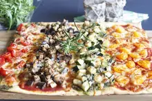 Pizza arc en ciel