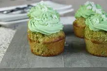 Cup cake vert chocolat thé matcha mascarpone