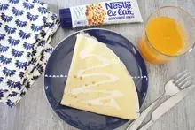 Crêpes aux zébrures de lait concentré sucré