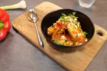 Poulet aux poivrons à l'asiatique