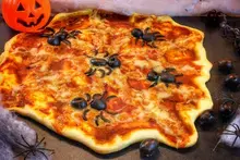 Pizza araignée Halloween
