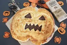 Tourte citrouille d'halloween au chocolat