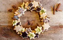 Couronne de Noël sablée aux 3 chocolats